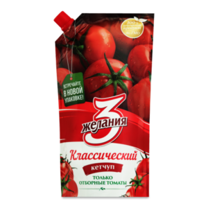 КЕТЧУП 3 ЖЕЛАНИЯ КЛАСС 450ГР Д/П