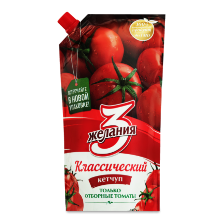 КЕТЧУП 3 ЖЕЛАНИЯ КЛАСС 450ГР Д/П