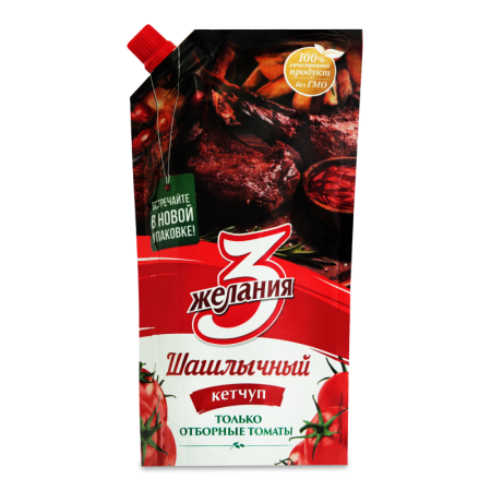 КЕТЧУП 3 ЖЕЛАНИЯ ШАШЛЫЧНЫЙ 450ГР Д/П