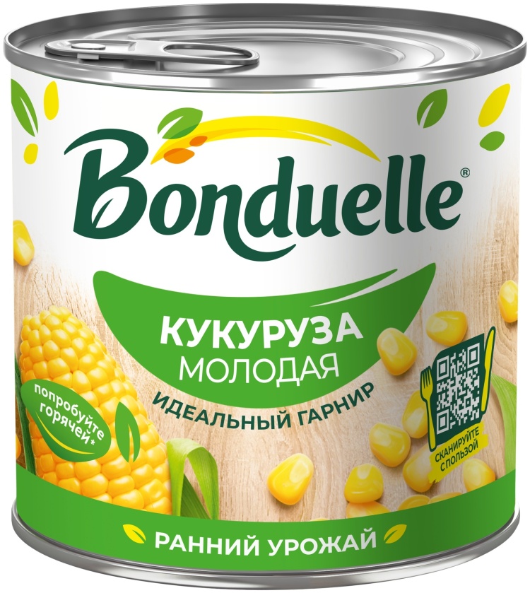 КУКУРУЗА BONDUELLE МОЛОДАЯ 425МЛ Ж/Б КЛЮЧ