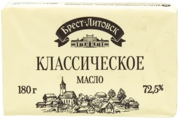 «Брест-Литовск» масло сливочное из свежых сливок 72.5% 180 г