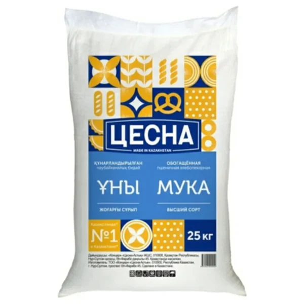 МУКА ЦЕСНА ВЫСШИЙ СОРТ 25КГ