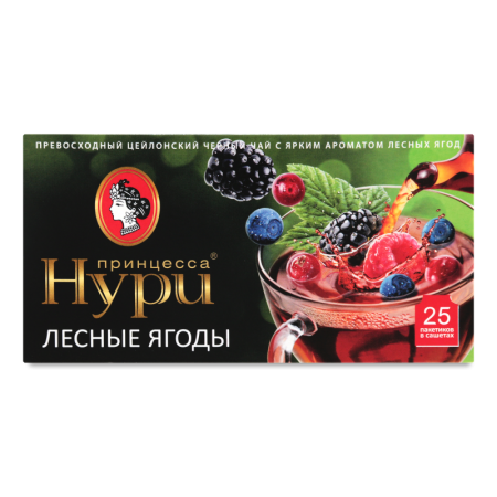 ЧАЙ ПРИНЦЕССА НУРИ ЯГОДНЫЙ 25ПАК 37,5ГР КОР