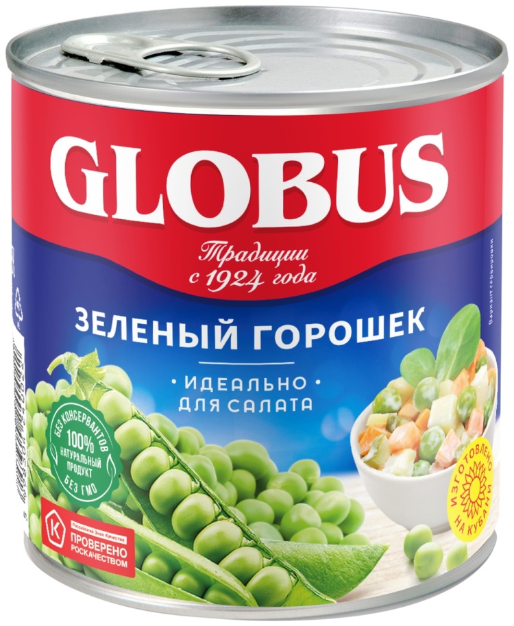 ГОРОШЕК GLOBUS ЗЕЛ 425МЛ Ж/Б
