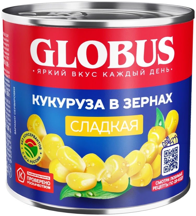 КУКУРУЗА GLOBUS ДЕСЕРТНАЯ 425МЛ Ж/Б