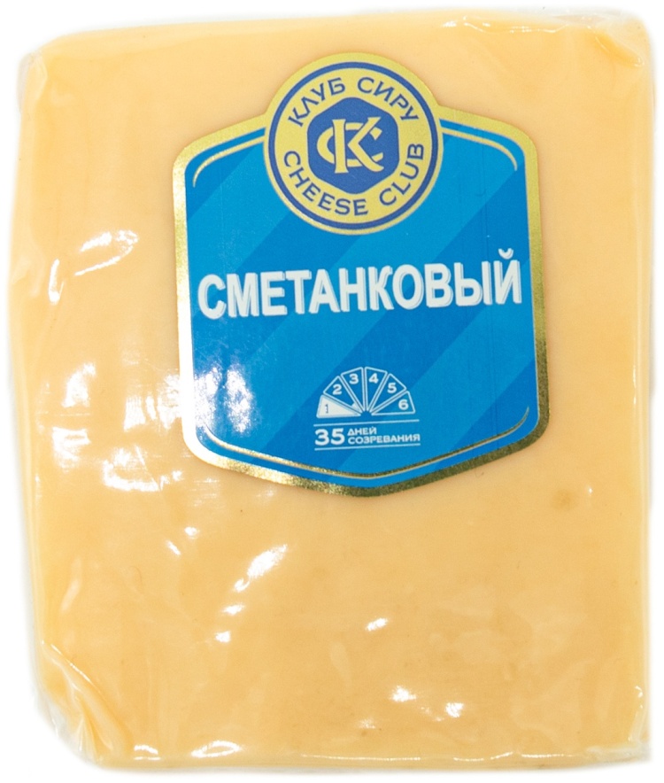 Клуб сыра» твердый сыр сливочный 50% 0.4 кг