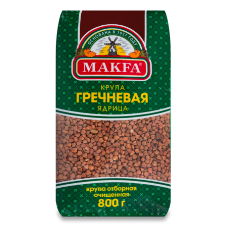 КРУПА MAKFA ГРЕЧНЕВАЯ ЯДРИЦА 800ГР ФЛ/П
