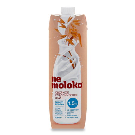 НАПИТОК NE MOLOKO ОВСЯНЫЙ КЛАССИЧЕСКИЙ ЛАЙТ 1Л КБЛ