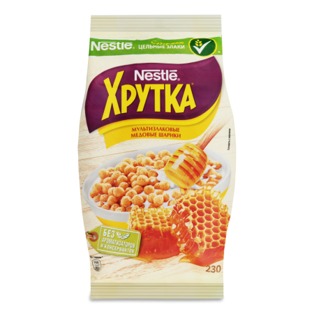 Заполнитель ЗАВТРАК NESTLE ХРУТКА МЕДОВЫЕ ШАРИКИ 230ГР П/П