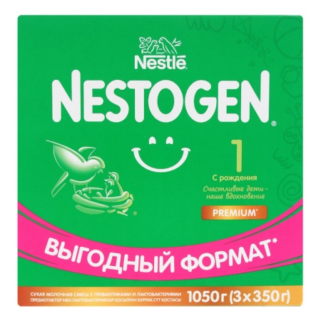 СМЕСЬ NESTLE NESTOGEN С ПРЕБИОТИКАМИ 1 3*350ГР КОР