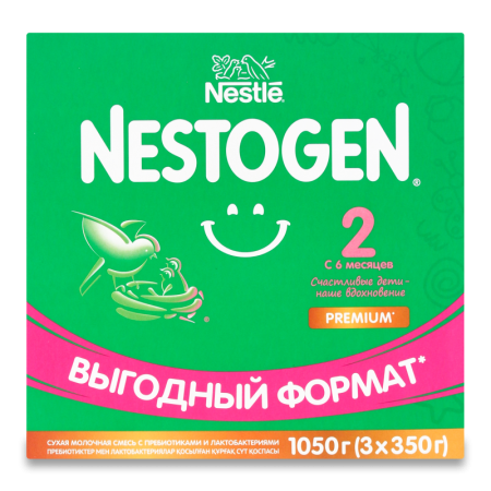 СМЕСЬ NESTLE NESTOGEN С ПРЕБИОТИКАМИ 2 3*350ГР КОР