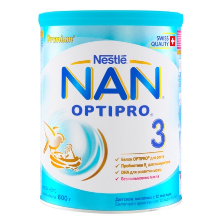 СМЕСЬ NESTLE NAN3 МОЛ 800ГР Ж/Б
