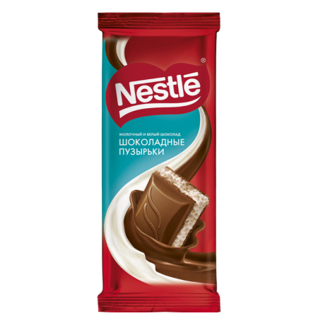 ШОКОЛАД NESTLE ПОРИСТЫЙ МОЛ/БЕЛ 75ГР ФЛ/П