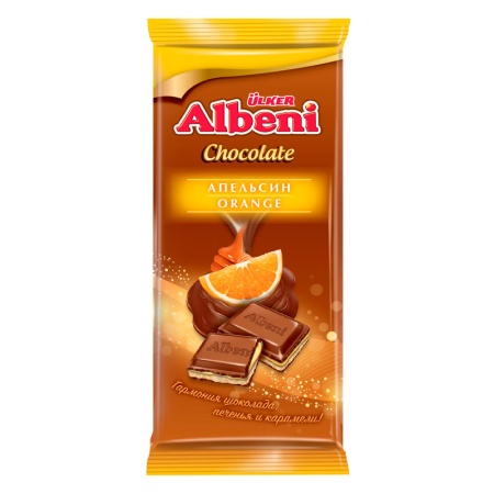ШОКОЛАД ULKER ALBENI КАРАМЕЛЬ/АПЕЛЬСИН 85ГР ФЛ/П